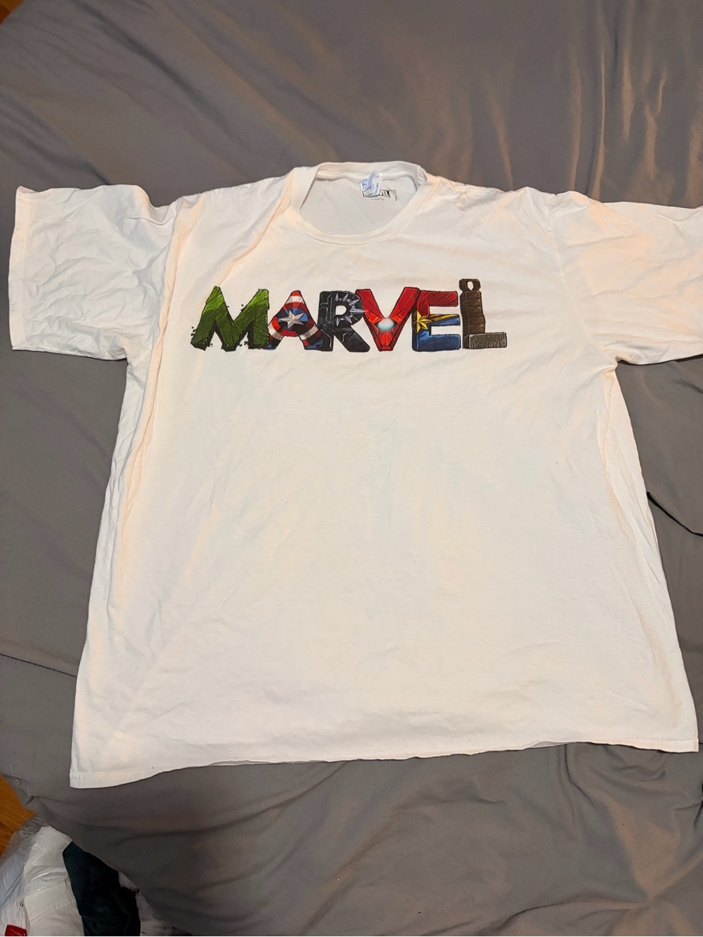 Marvel Multicolor Logo Tee - White